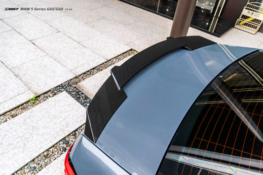 BMW i5 M60 xDrive40 / eDrive40 G60 G61 & 5 Series 550e xDrive 540i xDrive / 530i xDrive / 530i G60 G61 2024-ON with Aftermarket Parts - Rear Spoiler Dry Pre-preg Carbon Fiber / FRP from CMST Tuning