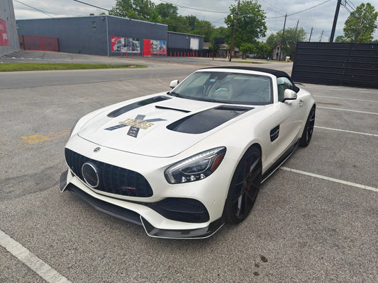 Mercedes Benz AMG GT GTS GTC GTR Pro Black Series C190 2016 2017 2018 2019 2020 2021 with Aftermarket Parts - Black Series Hood Bonnet Carbon Fiber / FRP from CMST Tuning
