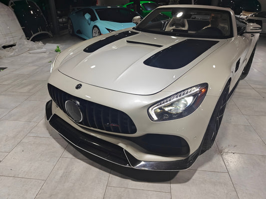 Mercedes Benz AMG GT GTS GTC GTR Pro Black Series C190 2016 2017 2018 2019 2020 2021 with Aftermarket Parts - Black Series Hood Bonnet Carbon Fiber / FRP from CMST Tuning