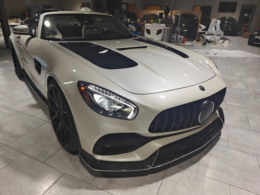 Mercedes Benz AMG GT GTS GTC GTR Pro Black Series C190 2016 2017 2018 2019 2020 2021 with Aftermarket Parts - Black Series Hood Bonnet Carbon Fiber / FRP from CMST Tuning