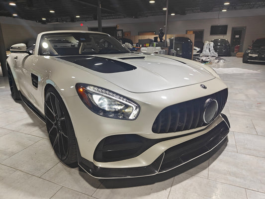 Mercedes Benz AMG GT GTS GTC GTR Pro Black Series C190 2016 2017 2018 2019 2020 2021 with Aftermarket Parts - Black Series Hood Bonnet Carbon Fiber / FRP from CMST Tuning