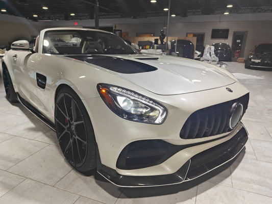 Mercedes Benz AMG GT GTS GTC GTR Pro Black Series C190 2016 2017 2018 2019 2020 2021 with Aftermarket Parts - Black Series Hood Bonnet Carbon Fiber / FRP from CMST Tuning