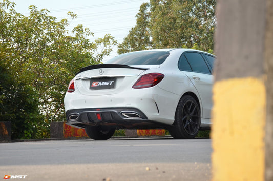 Mercedes Benz C-Class C63S C63 AMG C43 C450 C300 W205 2015-2018 (C300 requires sport package bumper) with Aftermarket Parts - Rear Diffuser Carbon Fiber / FRP from CMST Tuning