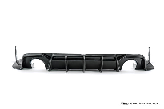 Dodge Charger & 2015 Scat Pack & 2016 Scat Pack, Hellcat & 2017 R/T, Daytona, Scat Pack, Hellcat & 2018 GT, R/T, Daytona, Scat Pack, Hellcat & 2019 GT, R/T, Scat Pack, Hellcat & 2020 GT, R/T, Scat Pack, Hellcat & 2021 GT, R/T, Scat Pack & 2022 GT, R/T, Scat Pack Non-widebody & 2023 GT, R/T, Scat Pack Non-widebody with Aftermarket Parts - SRT Style Rear Diffuser Carbon Fiber / FRP from CMST Tuning