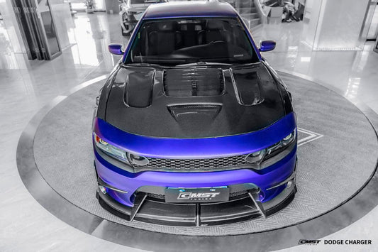 Dodge Charger 2015 Scat Pack & 2016 Scat Pack, Hellcat & 2017 R/T, Daytona, Scat Pack, Hellcat & 2018 GT, R/T, Daytona, Scat Pack, Hellcatwith & 2019 GT, R/T, Scat Pack, Hellcat & 2020 GT, R/T, Scat Pack, Hellcat & 2021 GT, R/T, Scat Pack & 2022-2023 GT, R/T, Scat Pack Non-widebody Aftermarket Parts - Upper Valences Carbon Fiber from CMST Tuning