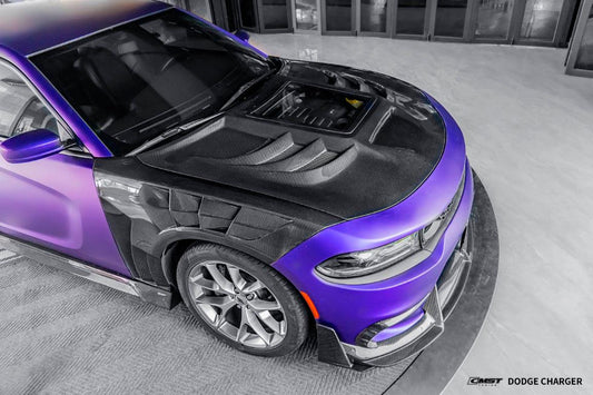 Dodge Charger 2015 Scat Pack & 2016 Scat Pack, Hellcat & 2017 R/T, Daytona, Scat Pack, Hellcat & 2018 GT, R/T, Daytona, Scat Pack, Hellcatwith & 2019 GT, R/T, Scat Pack, Hellcat & 2020 GT, R/T, Scat Pack, Hellcat & 2021 GT, R/T, Scat Pack & 2022-2023 GT, R/T, Scat Pack Non-widebody Aftermarket Parts - FRP or Carbon Fiber Fenders from CMST Tuning