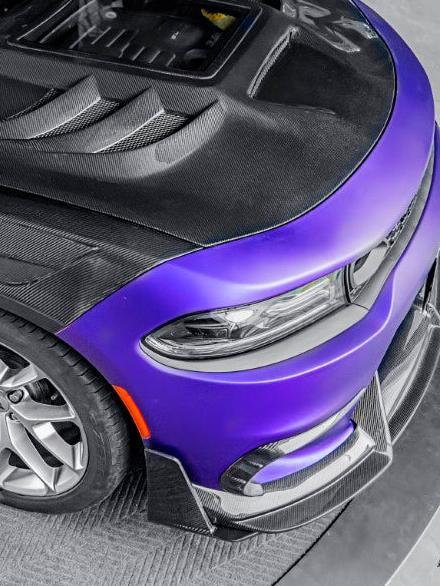 Dodge Charger 2015 Scat Pack & 2016 Scat Pack, Hellcat & 2017 R/T, Daytona, Scat Pack, Hellcat & 2018 GT, R/T, Daytona, Scat Pack, Hellcatwith & 2019 GT, R/T, Scat Pack, Hellcat & 2020 GT, R/T, Scat Pack, Hellcat & 2021 GT, R/T, Scat Pack & 2022-2023 GT, R/T, Scat Pack Non-widebody Aftermarket Parts - Upper Valences Carbon Fiber from CMST Tuning