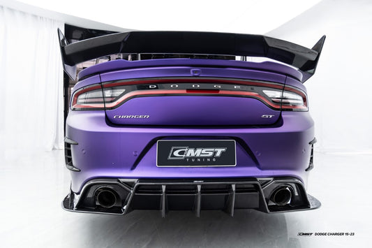 Dodge Charger 2015 2016 2017 2018 2019 2020 2021 2022 2023 Aftermarket Parts - GT Rear Wing Carbon Fiber / FRP from CMST Tuning