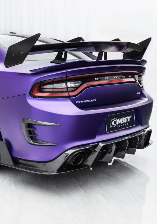Dodge Charger 2015 2016 2017 2018 2019 2020 2021 2022 2023 Aftermarket Parts - GT Rear Wing Carbon Fiber / FRP from CMST Tuning