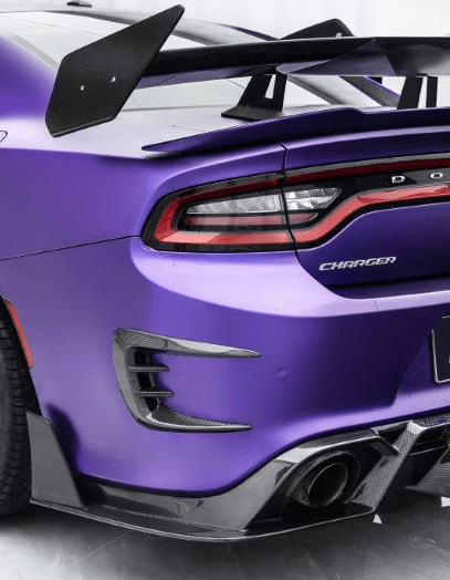 Dodge Charger 2015 Scat Pack & 2016 Scat Pack, Hellcat & 2017 R/T, Daytona, Scat Pack, Hellcat & 2018 GT, R/T, Daytona, Scat Pack, Hellcatwith & 2019 GT, R/T, Scat Pack, Hellcat & 2020 GT, R/T, Scat Pack, Hellcat & 2021 GT, R/T, Scat Pack & 2022-2023 GT, R/T, Scat Pack Non-widebody Aftermarket Parts - Rear Bumper Trim Carbon Fiber from CMST Tuning