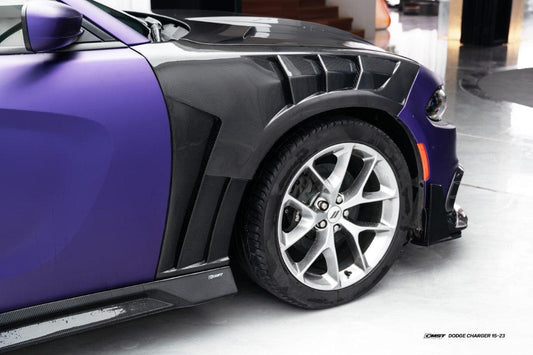 Dodge Charger 2015 Scat Pack & 2016 Scat Pack, Hellcat & 2017 R/T, Daytona, Scat Pack, Hellcat & 2018 GT, R/T, Daytona, Scat Pack, Hellcatwith & 2019 GT, R/T, Scat Pack, Hellcat & 2020 GT, R/T, Scat Pack, Hellcat & 2021 GT, R/T, Scat Pack & 2022-2023 GT, R/T, Scat Pack Non-widebody Aftermarket Parts - FRP or Carbon Fiber Fenders from CMST Tuning