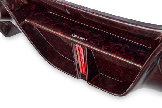 Ferrari F8 Tributo F8 Spider 2020 2021 2022 2023 with Aftermarket Parts - Rear Diffuser Dry Pre-preg Carbon Fiber / FRP from CMST Tuning