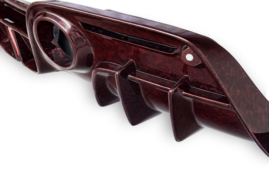 Ferrari F8 Tributo F8 Spider 2020 2021 2022 2023 with Aftermarket Parts - Rear Diffuser Dry Pre-preg Carbon Fiber / FRP from CMST Tuning