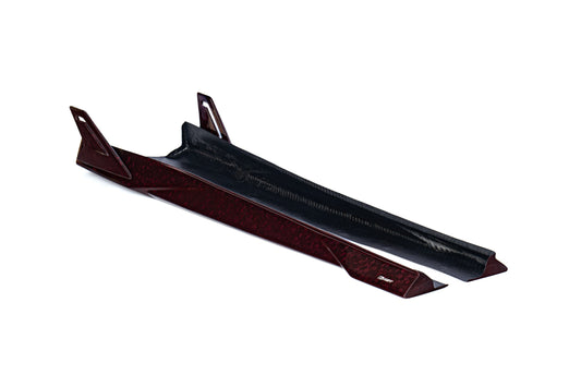 Ferrari F8 Tributo F8 Spider 2020 2021 2022 2023 with Aftermarket Parts - Side Skirts Dry Pre-preg Carbon Fiber / FRP from CMST Tuning