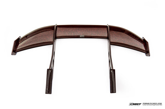 Ferrari F8 Tributo & Spider 2020 2021 2022 2023 with Aftermarket Parts - Rear Wing Dry Pre-preg Carbon Fiber from CMST Tuning