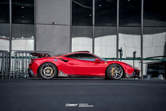 Ferrari F8 Tributo & Spider 2020 2021 2022 2023 with Aftermarket Parts - Roof Scoop Dry Pre-preg Carbon Fiber / FRP from CMST Tuning