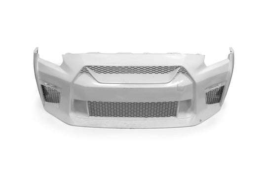 Nissan GTR Nismo Black Edition Track Eidtion Premium Base 2008-2016 (for installation on 2017-2024 vehicles, 2008-2016 hood is recommended) with Aftermarket Parts - Stage 2 Style Front Bumper & Lip (Undertray & DRL included) Carbon Fiber / FRP from CMST Tuning