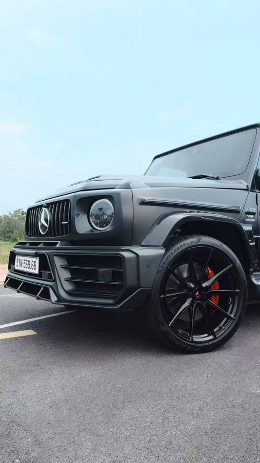Mercedes Benz G63 AMG W463 W464 2019-ON with Aftermarket Parts - Front Bumper & Lip Carbon Fiber/FRP from CMST Tuning
