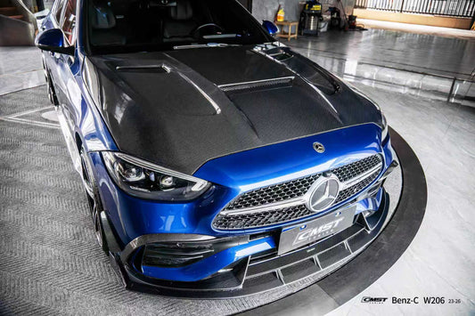 Mercedes Benz C-Class C43 AMG C300 (with sport-package bumper) W206 S206 2021-ON with Aftermarket Parts - Front Canards Carbon Fiber / FRP from CMST Tuning