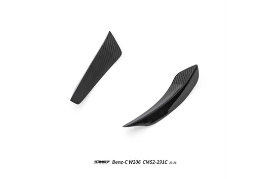 Mercedes Benz C-Class C43 AMG C300 (with sport-package bumper) W206 S206 2021-ON with Aftermarket Parts - Front Canards Carbon Fiber / FRP from CMST Tuning