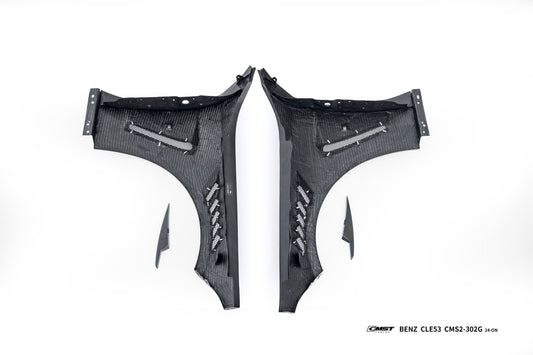 Mercedes Benz CLE-Class AMG CLE 53 / 450 / 300 C236 A236 2024-ON with Aftermarket Parts - Front Fenders Dry Pre-preg Carbon Fiber / FRP from CMST Tuning