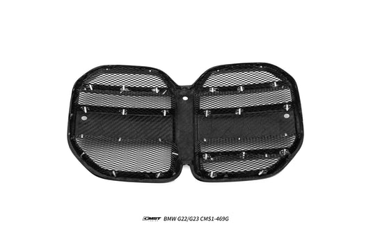 BMW 4 Series M440 430 G22 G23 2020-ON with Aftermarket Parts - (Without & With ACC) Front Grill Dry Pre-preg Carbon Fiber / FRP from CMST Tuning