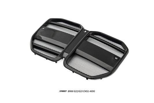 BMW 4 Series M440 430 G22 G23 2020-ON with Aftermarket Parts - (Without & With ACC) Front Grill Dry Pre-preg Carbon Fiber / FRP from CMST Tuning