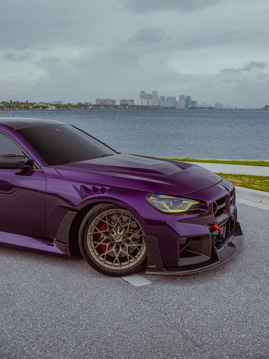 BMW M2 / M2C G87 2023 2024 with Aftermarket Parts - Front Lip Carbon Fiber from CMST Tuning