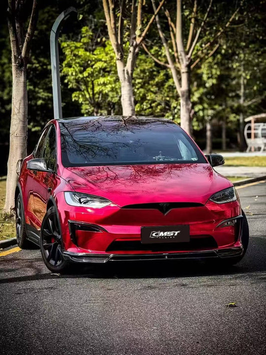 Tesla Model X P100D 100D 90D 75D 60D Performance Long Range Base 2016-2021 with Aftermarket Parts - Upper Valences Carbon Fiber / FRP from CMST Tuning