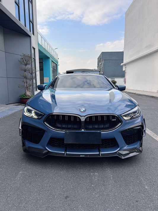 BMW M8 M8C F91 F92 F93 2019-ON with Aftermarket Parts - Front Lip Dry Pre-preg Carbon Fiber / FRP from CMST Tuning