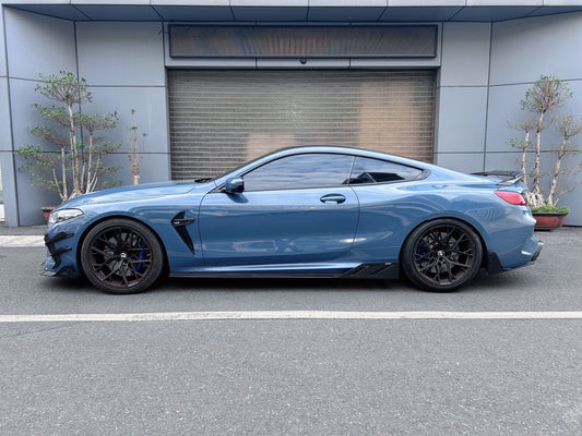 BMW M8 M8C F92 F93 2019-ON with Aftermarket Parts - Side Skirts Dry Pre-preg Carbon Fiber / FRP from CMST Tuning