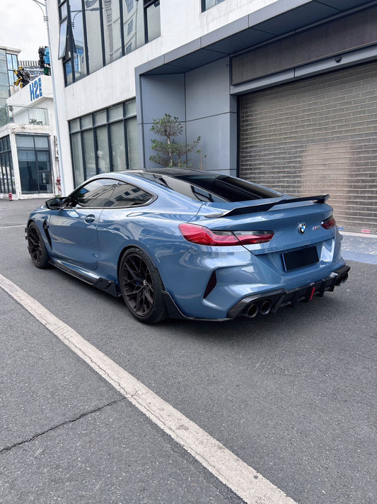 BMW M8 M8C F91 F92 F93 2019-ON with Aftermarket Parts - Rear Diffuser & Canards Dry Pre-preg Carbon Fiber / FRP from CMST Tuning