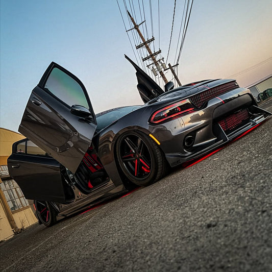 Dodge Charger 2015 Scat Pack & 2016 Scat Pack, Hellcat & 2017 R/T, Daytona, Scat Pack, Hellcat & 2018 GT, R/T, Daytona, Scat Pack, Hellcatwith & 2019 GT, R/T, Scat Pack, Hellcat & 2020 GT, R/T, Scat Pack, Hellcat & 2021 GT, R/T, Scat Pack & 2022-2023 GT, R/T, Scat Pack Non-widebody Aftermarket Parts - Front Lip Carbon Fiber from CMST Tuning