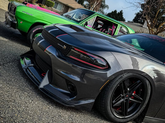 Dodge Charger 2015 Scat Pack & 2016 Scat Pack, Hellcat & 2017 R/T, Daytona, Scat Pack, Hellcat & 2018 GT, R/T, Daytona, Scat Pack, Hellcatwith & 2019 GT, R/T, Scat Pack, Hellcat & 2020 GT, R/T, Scat Pack, Hellcat & 2021 GT, R/T, Scat Pack & 2022-2023 GT, R/T, Scat Pack Non-widebody Aftermarket Parts - Front Lip Carbon Fiber from CMST Tuning