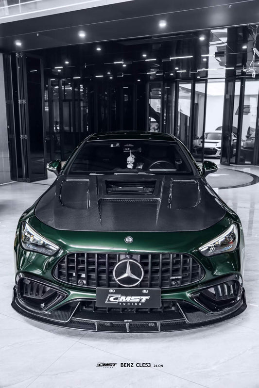 Mercedes Benz CLE-Class AMG CLE 53 C236 A236 2024-ON with Aftermarket Parts - Front Lip Dry Pre-preg Carbon Fiber / FRP from CMST Tuning