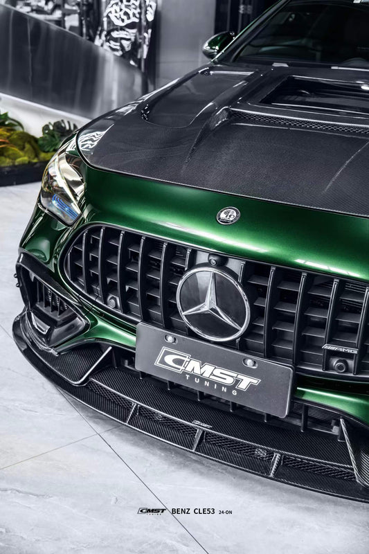 Mercedes Benz CLE-Class AMG CLE 53 C236 A236 2024-ON with Aftermarket Parts - Front Lip Dry Pre-preg Carbon Fiber / FRP from CMST Tuning