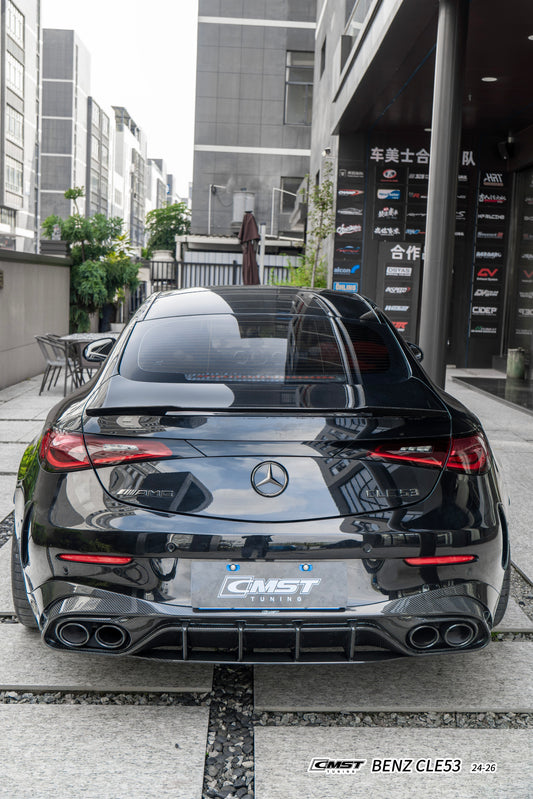 Mercedes Benz CLE-Class AMG CLE 53 / 450 / 300 C236 A236 2024-ON with Aftermarket Parts - Rear Bumper Trim Dry Pre-preg Carbon Fiber / FRP from CMST Tuning