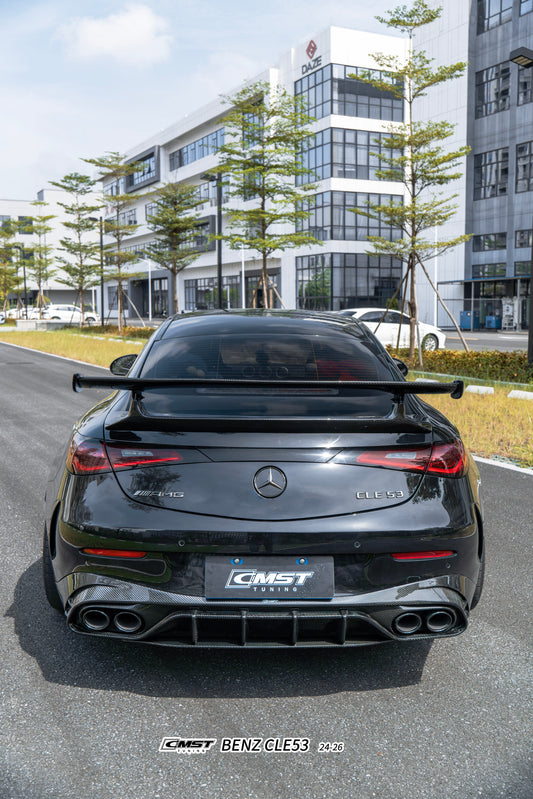 Mercedes Benz CLE-Class AMG CLE 53 / 450 / 300 C236 A236 2024-ON with Aftermarket Parts - Rear Bumper Trim Dry Pre-preg Carbon Fiber / FRP from CMST Tuning