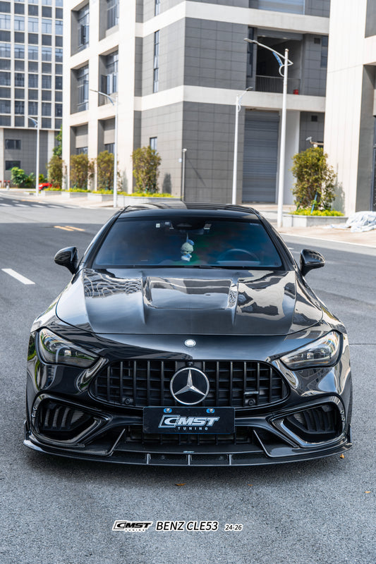 Mercedes Benz CLE-Class AMG CLE 53 C236 A236 2024-ON with Aftermarket Parts - Front Lip Dry Pre-preg Carbon Fiber / FRP from CMST Tuning