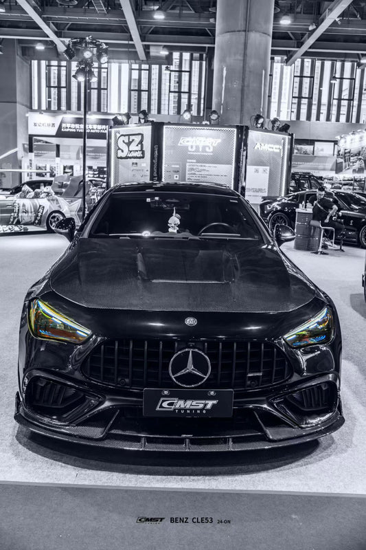 Mercedes Benz CLE-Class AMG CLE 53 C236 A236 2024-ON with Aftermarket Parts - Front Lip Dry Pre-preg Carbon Fiber / FRP from CMST Tuning