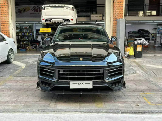 Porsche Cayenne 9Y0 9Y0.2 Base/S/AWD/E-Hybrid 2024-ON & Cayenne 9Y3 9Y3.2 Base/S 2024-ON with Aftermarket Parts - Front Lip Carbon Fiber / FRP from CMST Tuning