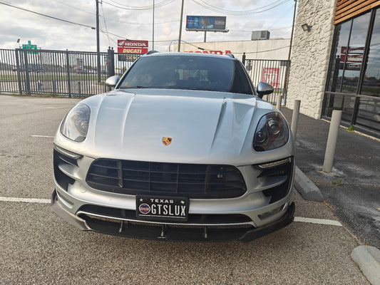 Porsche Macan 95B.1 Base/S 2015-2018 with Aftermarket Parts - Carbon Fiber & FRP Front Lip from CMST Tuning