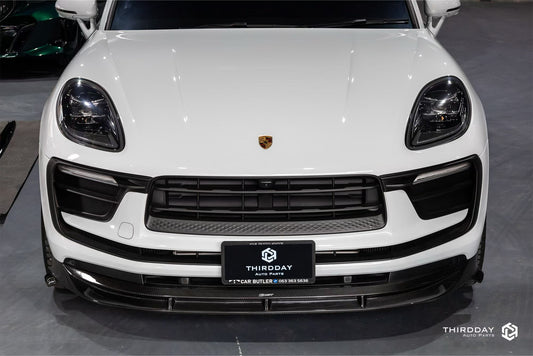 Porsche Macan 95B.3 Base/S/T/GTS/Turbo 2022-2025 with Aftermarket Parts - Front Lip Carbon Fiber / FRP from CMST Tuning