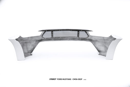 Ford Mustang S650 2.3 Ecoboost 5.0 GT Dark Horse 2024-ON with Aftermarket Parts - GTD Style Front Bumper & Lip Carbon Fiber / FRP from CMST Tuning