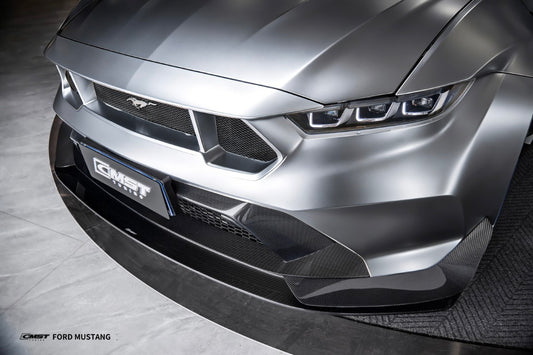 Ford Mustang S650 2.3 Ecoboost 5.0 GT Dark Horse 2024-ON with Aftermarket Parts - GTD Style Front Bumper & Lip Carbon Fiber / FRP from CMST Tuning