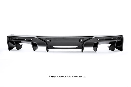 Ford Mustang S650 2.3 Ecoboost 5.0 GT Dark Horse 2024-ON with Aftermarket Parts - GTD Style Rear Bumper & Diffuser Carbon Fiber / FRP from CMST Tuning