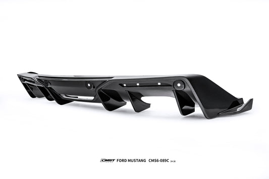Ford Mustang S650 2.3 Ecoboost 5.0 GT Dark Horse 2024-ON with Aftermarket Parts - GTD Style Rear Bumper & Diffuser Carbon Fiber / FRP from CMST Tuning