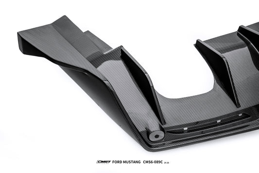 Ford Mustang S650 2.3 Ecoboost 5.0 GT Dark Horse 2024-ON with Aftermarket Parts - GTD Style Rear Bumper & Diffuser Carbon Fiber / FRP from CMST Tuning