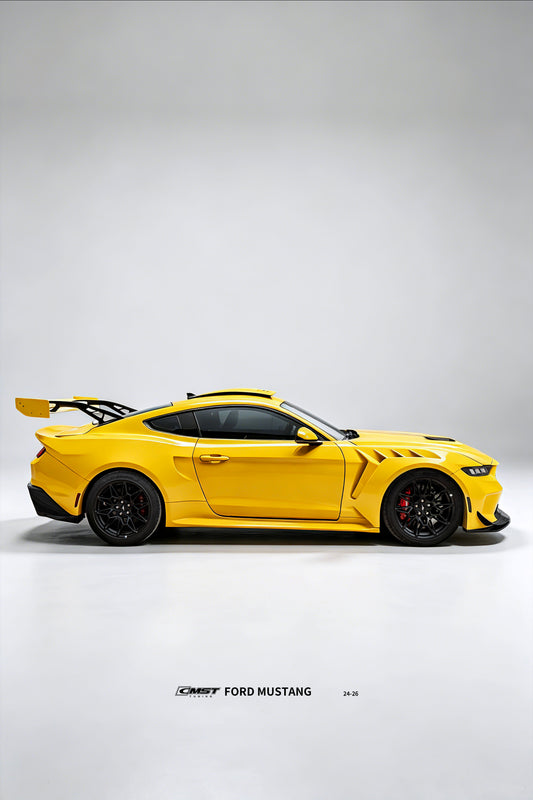 Ford Mustang S650 2.3 Ecoboost 5.0 GT Dark Horse 2024-ON with Aftermarket Parts - GTD Style Widebody Front Fenders Carbon Fiber / FRP from CMST Tuning
