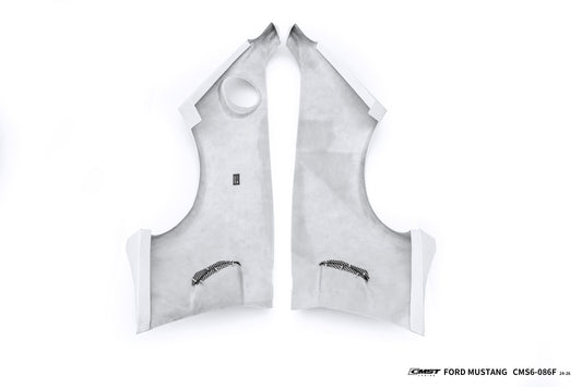 Ford Mustang S650 2.3 Ecoboost 5.0 GT Dark Horse 2024-ON with Aftermarket Parts - GTD Style Widebody Rear Quarter Panel Flares Wheel Arches Carbon Fiber / FRP from CMST Tuning